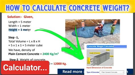 how to calculate concrete weight